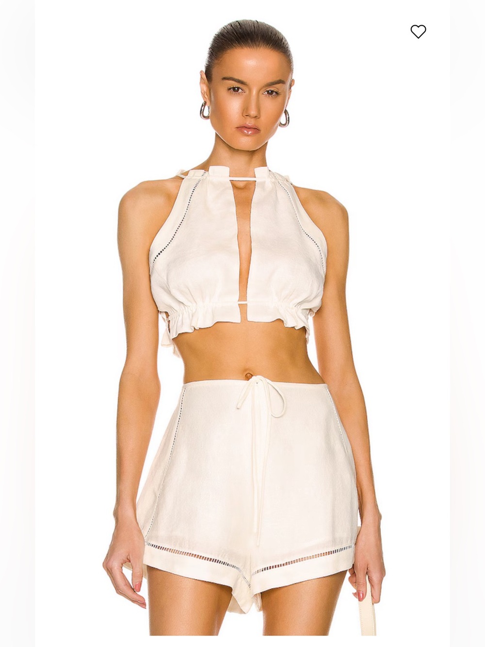 Cult Gaia Itzel shorts and Orli Top in off white NWT